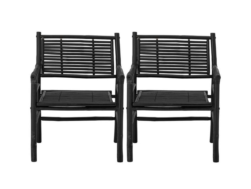 Bloomingville Coen loungestol 2 stk – sort bambus