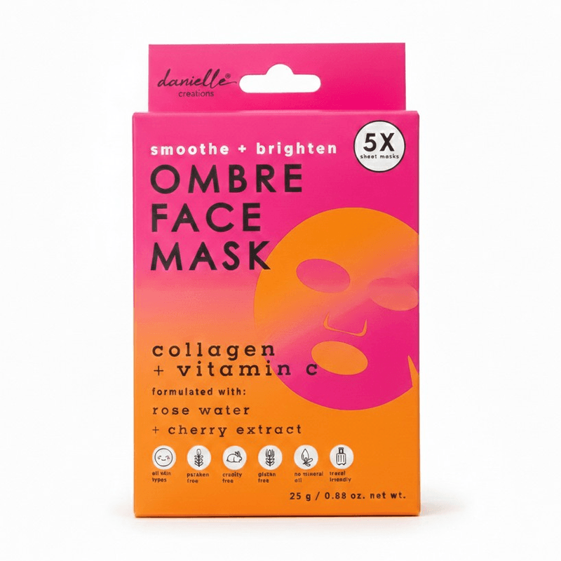 Ombre Face Mask med Kollagen & Vitamin C – 5 pk