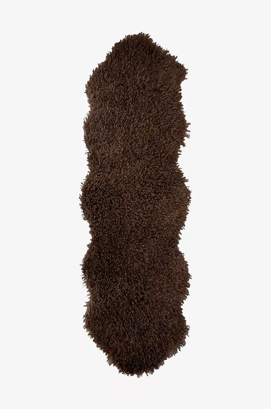 Wooly fuskepels 60x180 cm, brun Skinnwille