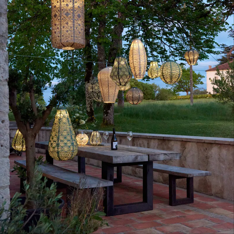 Lumiz Solcelle Led Lykt Lampshade 28 Funale Mocha Mousse