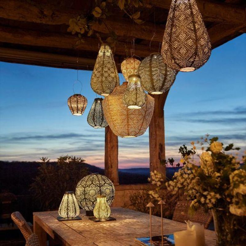 Lumiz Solcelle Led Lykt Balloon XL Fiore Mocha Mousse