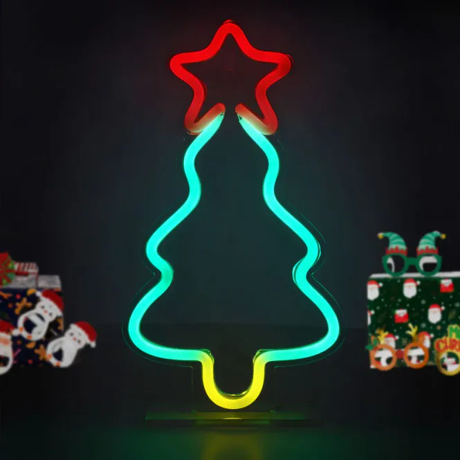 Hovedbilde Led lampe neon effekt, Juletre