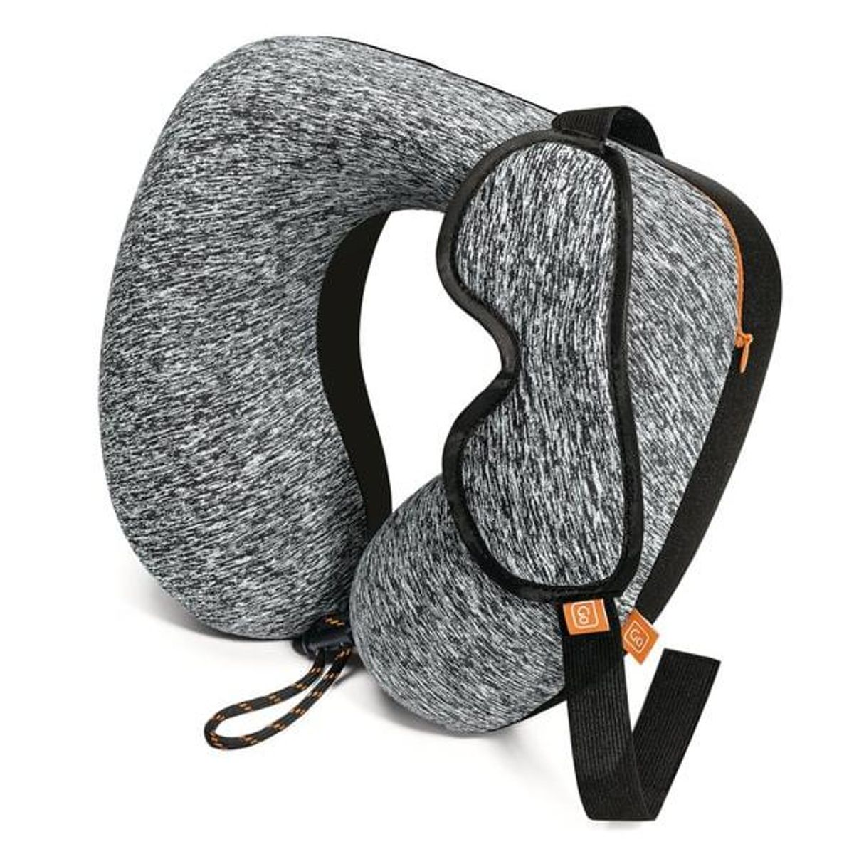 Sovemaske Go Travel Zzz, oransje tag
