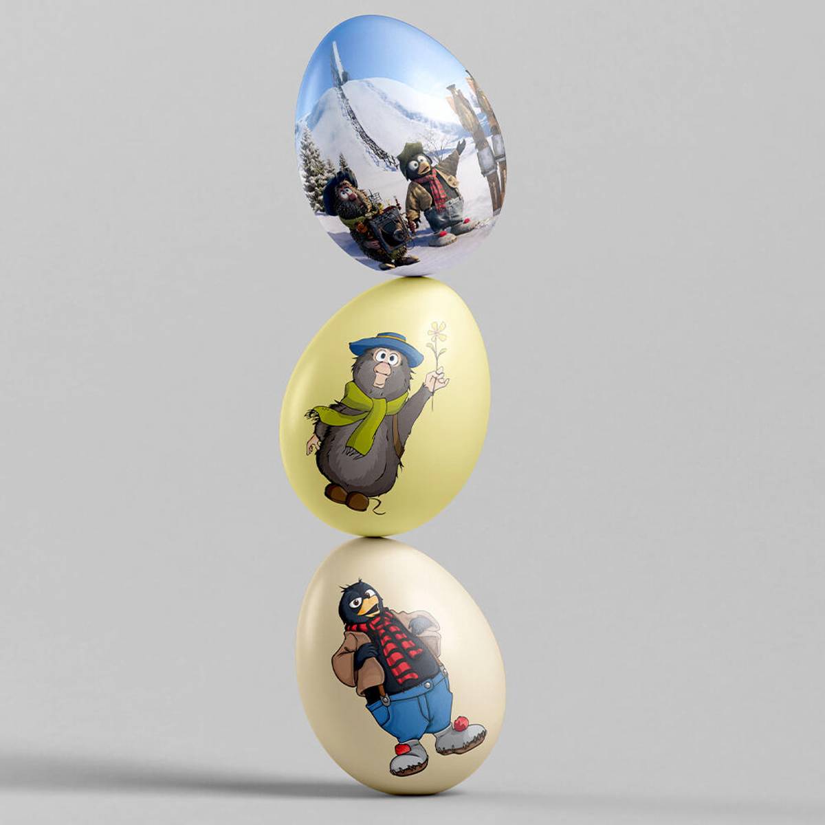Påskeegg  i tinn Flåklypa Solan