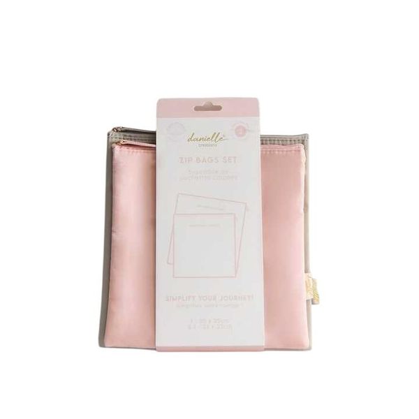 Hovedbilde Danielle Creations Flate kosmetikkmapper, 2-pk