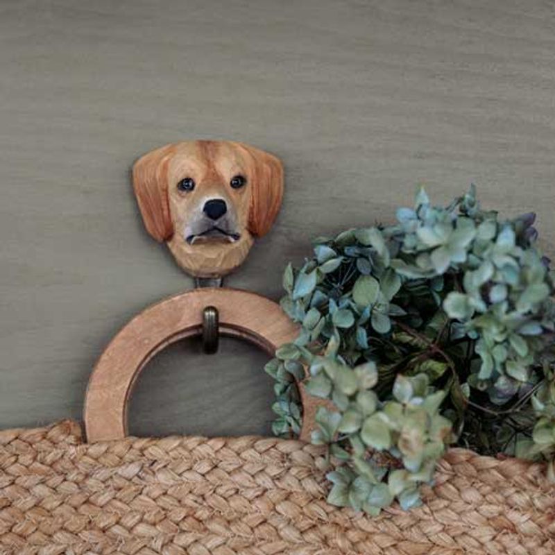 Håndskåret Krok – Golden Retriever Wildlife Garden