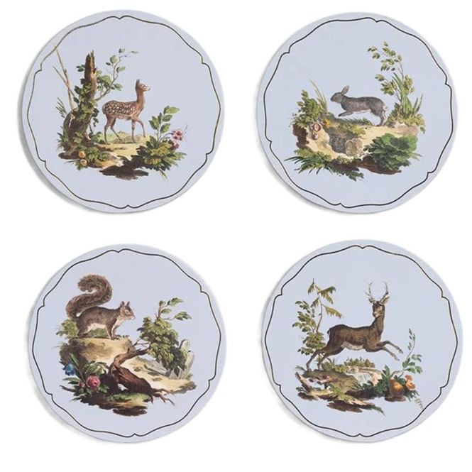 Hovedbilde &K Fauna Bordbrikker til glass 4 pk
