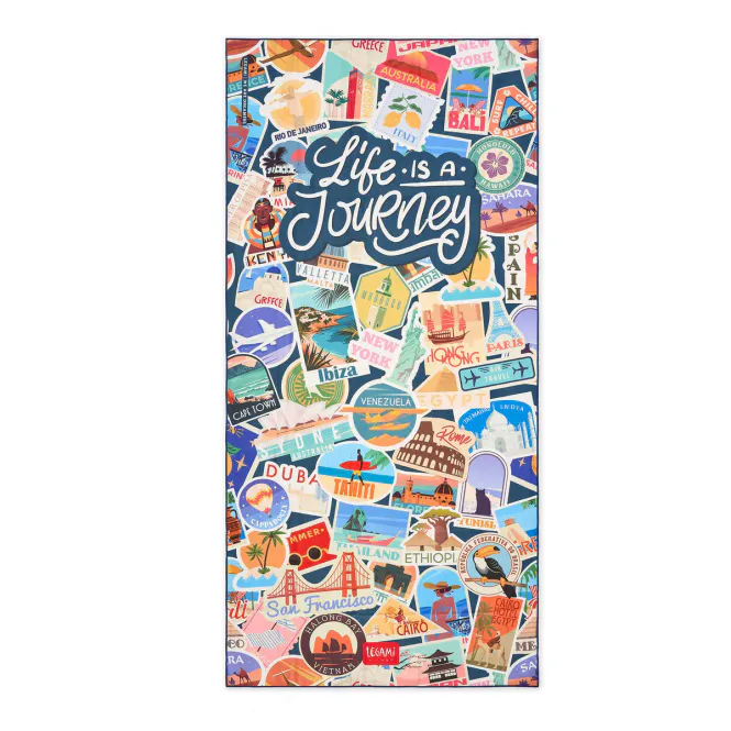 Hovedbilde Strandhåndkle Travel Stickers 85x180 cm 