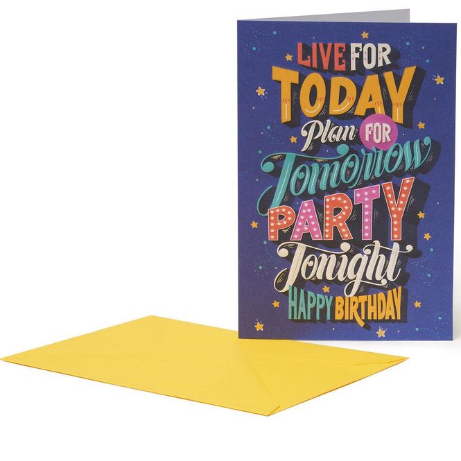 Hovedbilde Bursdagskort L Party Tonight Legami