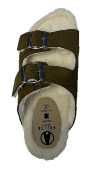 Hovedbilde Axelda Sandal med fôr - Carla Oliven 37-41