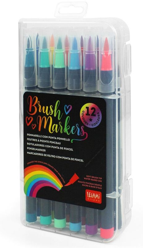 Tusj 12pk Brush Markers  Legami