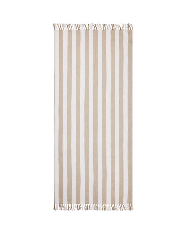 Ornos GRS Hamamhåndkle – Beige & Hvit | Vinga