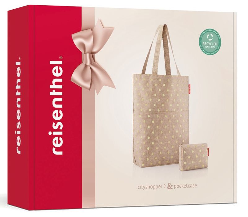 Gavesett Veske & Sminkemappe Dots Coffee - Reisenthel