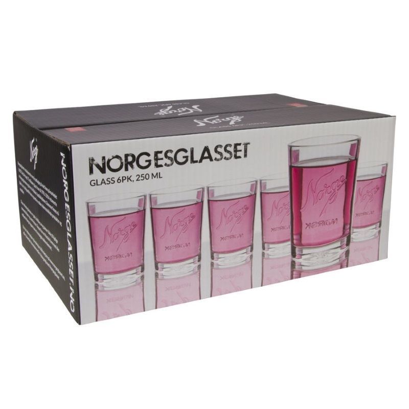 Kjøkkenglass 250ml 6pk Norgesglasset
