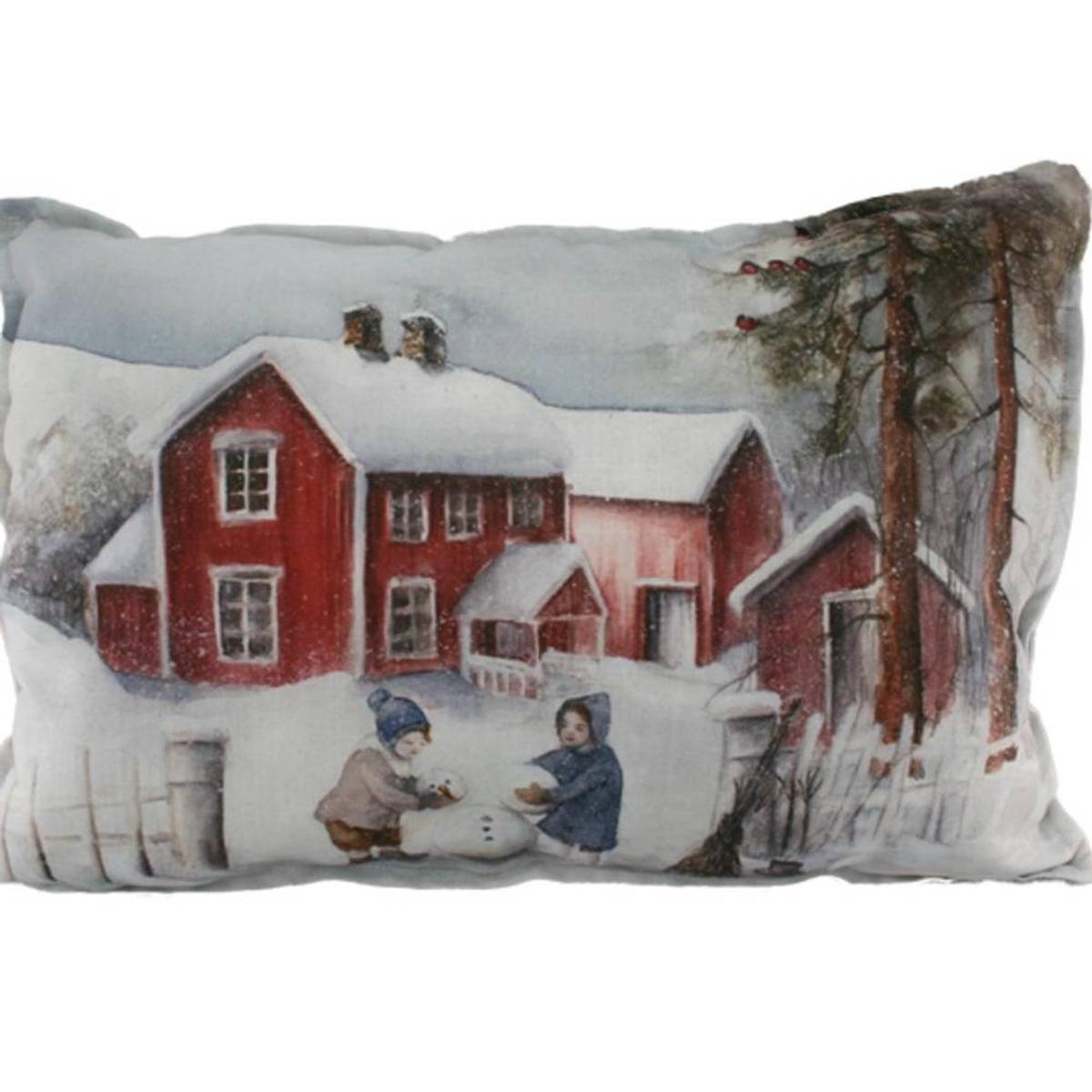 Pute Barn lager snømann - Vinterbarn