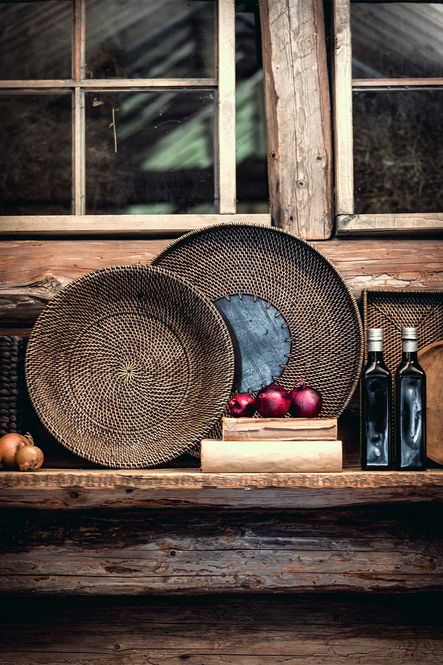 Hovedbilde Lama Interiør Rund kurv 40 cm rattan 