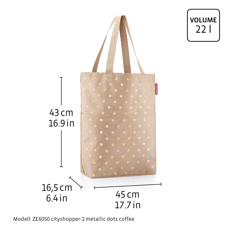 Gavesett Veske & Sminkemappe Dots Coffee - Reisenthel